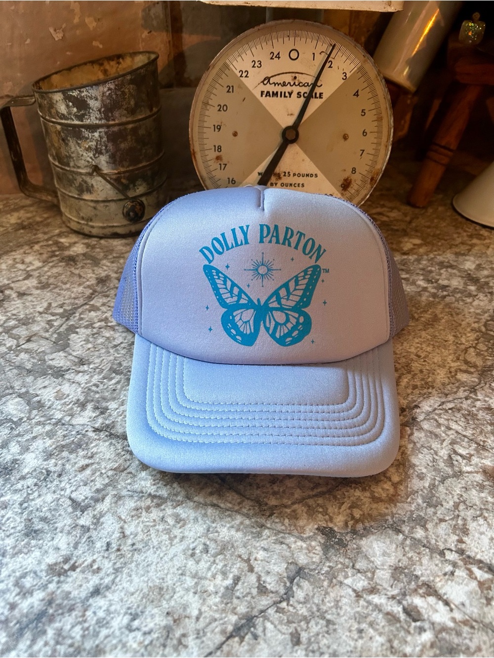 Dolly Parton’s ladies lilac Butterfly Trucker Hat